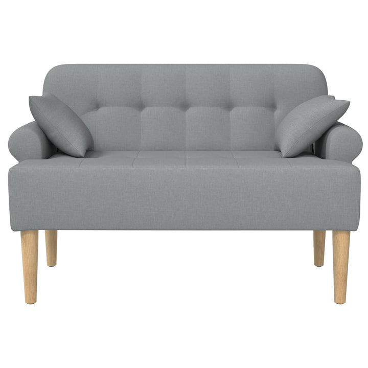 Lænestol med knap tufting Lysegrå 120 x 65 x 79 cm Stof