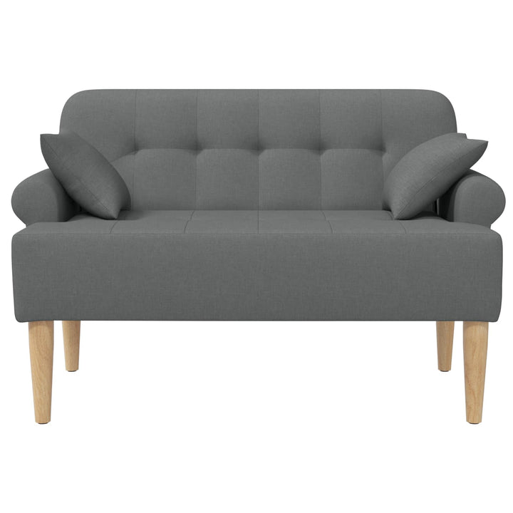 Lænestol med knap tufting Mørkegrå 120 x 65 x 79 cm Stof