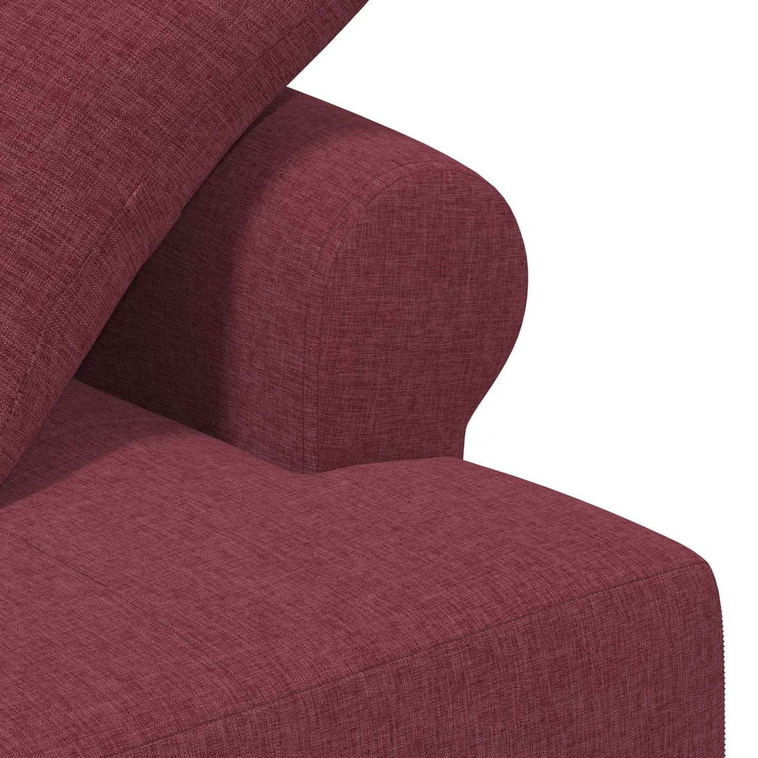 Lænestol med knap tufting Vinrød 120 x 65 x 79 cm Stof