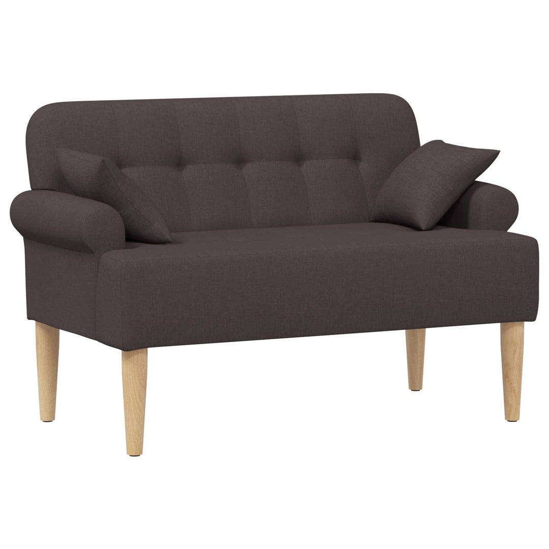 Lænestol med knap tufting Mørk Brun 120 x 65 x 79 cm Stof