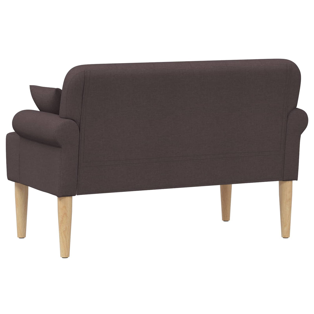 Lænestol med knap tufting Mørk Brun 120 x 65 x 79 cm Stof