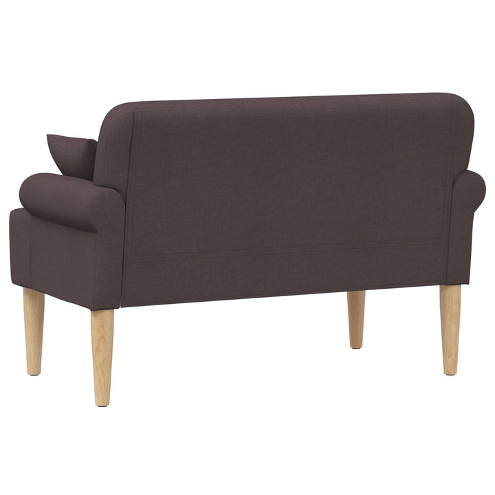 Lænestol med knap tufting Mørk Brun 120 x 65 x 79 cm Stof