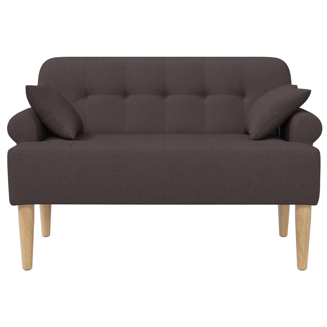 Lænestol med knap tufting Mørk Brun 120 x 65 x 79 cm Stof