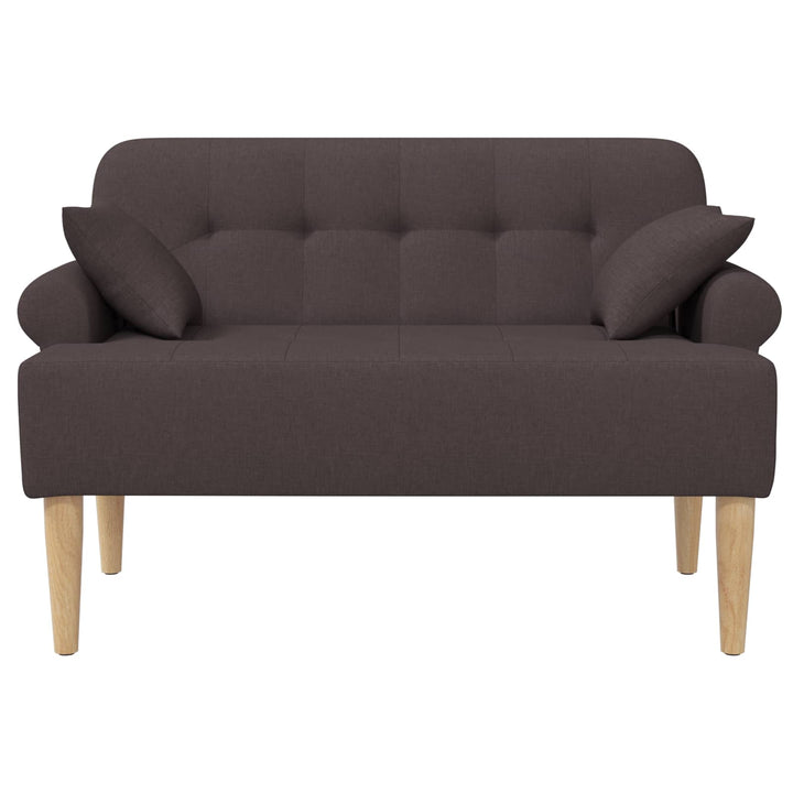 Lænestol med knap tufting Mørk Brun 120 x 65 x 79 cm Stof
