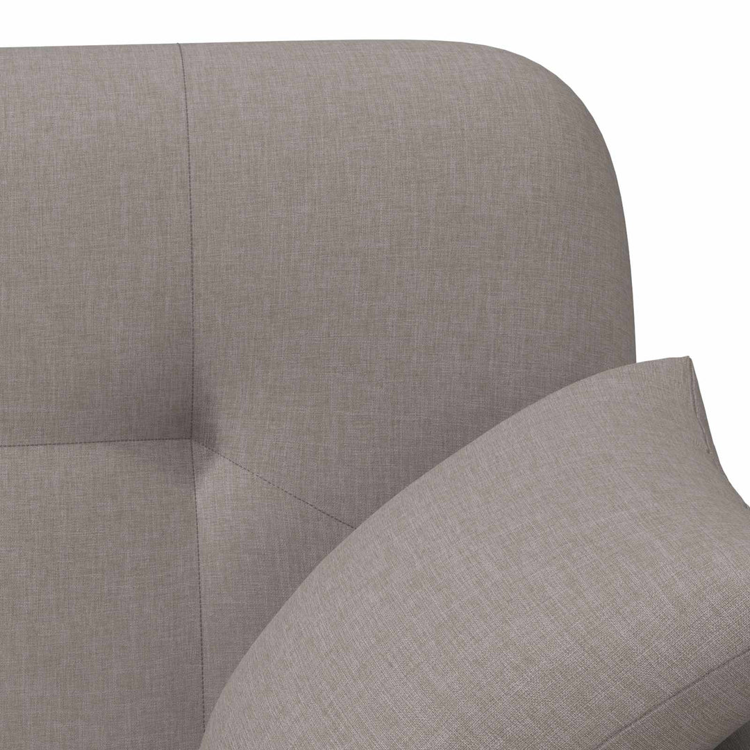Lænestol med knap tufting Gråbrun 120 x 65 x 79 cm Stof