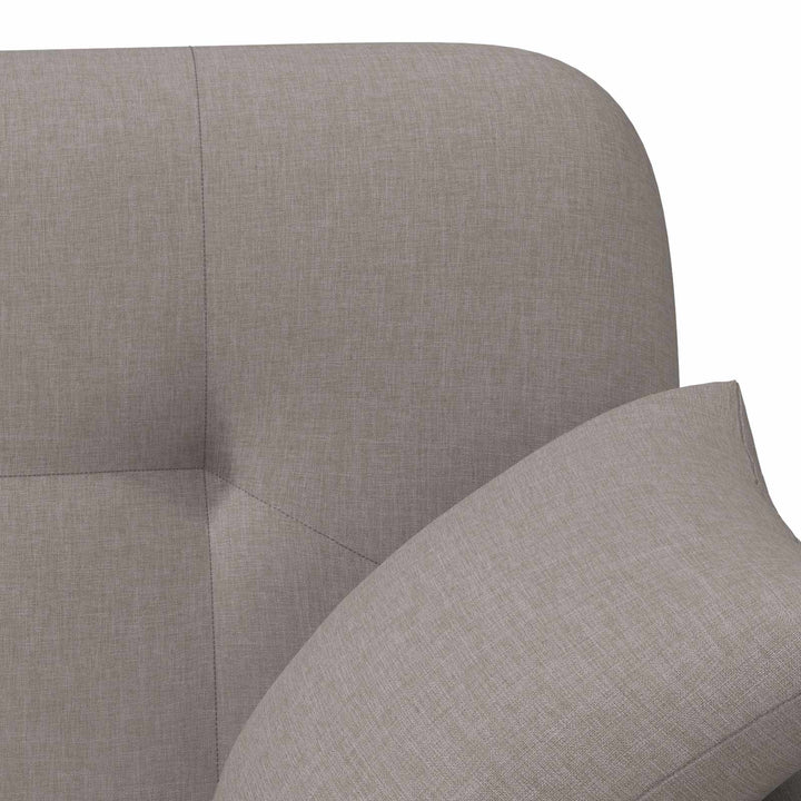 Lænestol med knap tufting Gråbrun 120 x 65 x 79 cm Stof