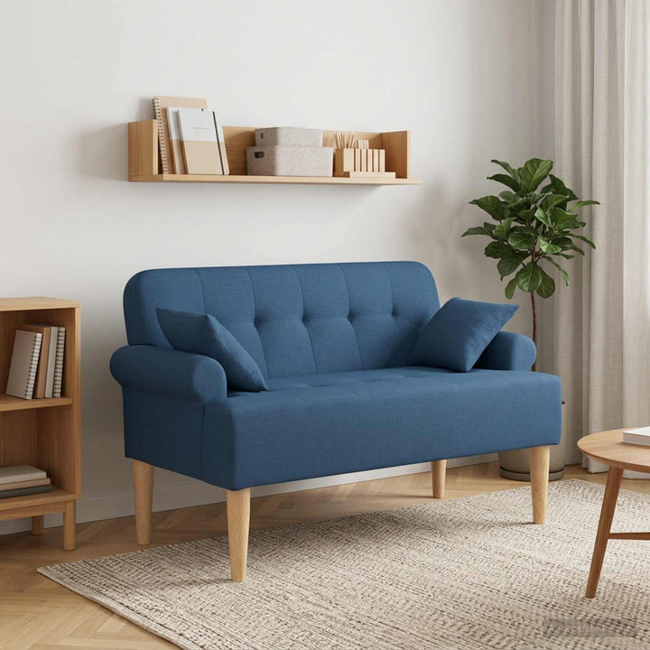 Lænestol med knap tufting Blå 120 x 65 x 79 cm Stof