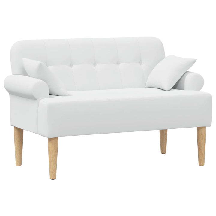 Lænestol med knap tufting Hvid 120 x 65 x 79 cm Stof