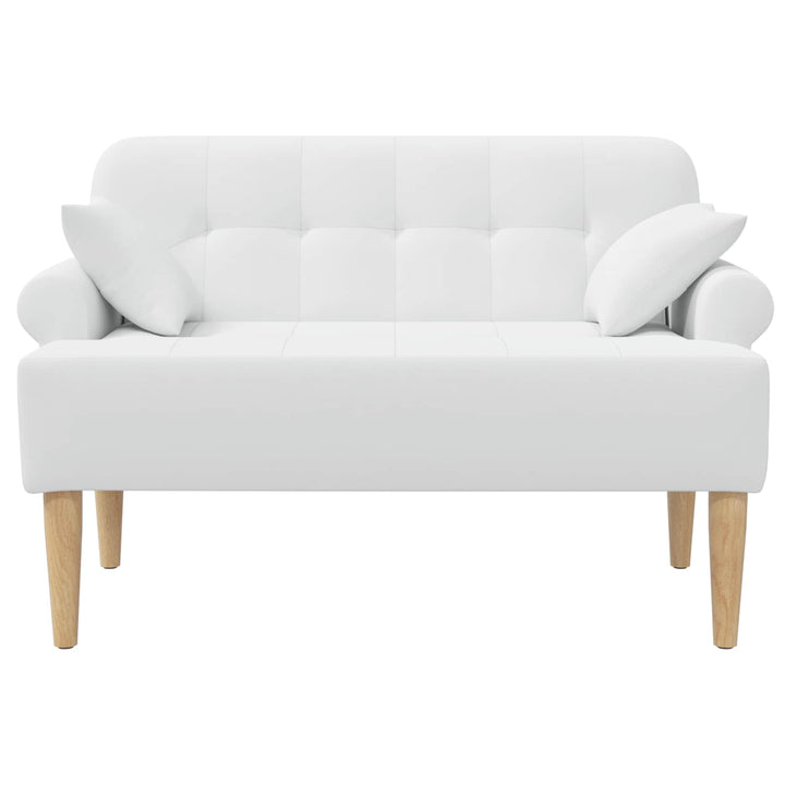 Lænestol med knap tufting Hvid 120 x 65 x 79 cm Stof