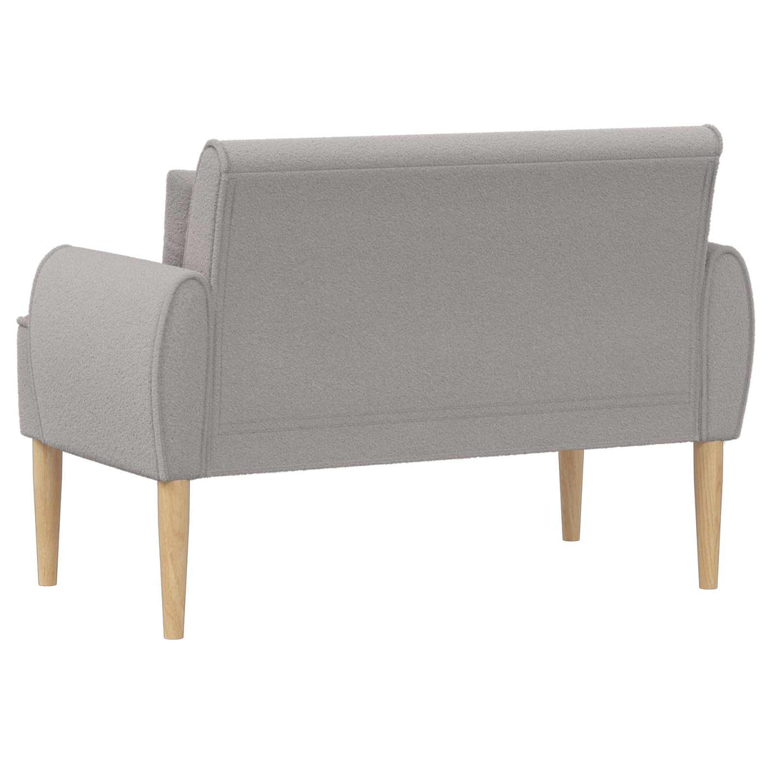 Lænestol med knap tufting Lysegrå 117 x 67 x 77 cm Bouclé