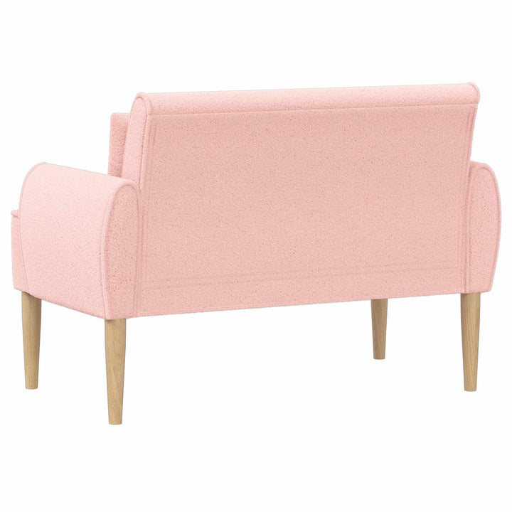 Lænestol med knap tufting Lyserød 117 x 67 x 77 cm Bouclé