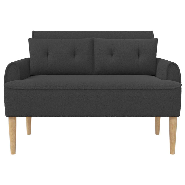 Lænestol med knap tufting Mørkegrå 117 x 67 x 77 cm Bouclé