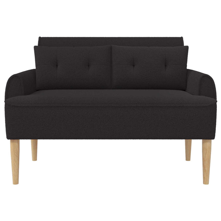 Lænestol med knap tufting Sort 117 x 67 x 77 cm Bouclé