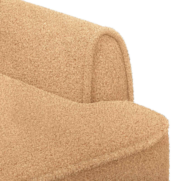 Lænestol med knap tufting Beige 117 x 67 x 77 cm Bouclé