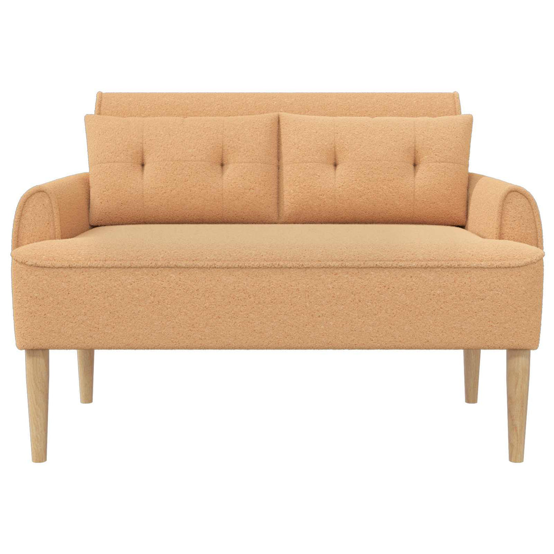 Lænestol med knap tufting Beige 117 x 67 x 77 cm Bouclé