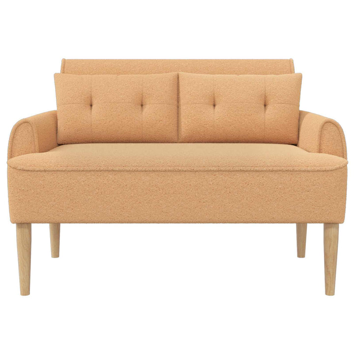 Lænestol med knap tufting Beige 117 x 67 x 77 cm Bouclé