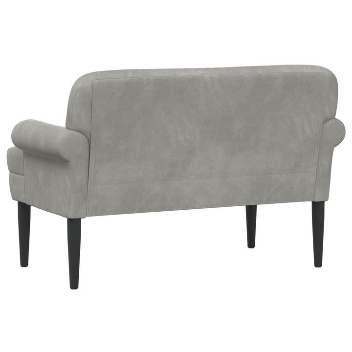Lænestol med knap tufting Lysegrå 120 x 66 x 78 cm Velour (V)