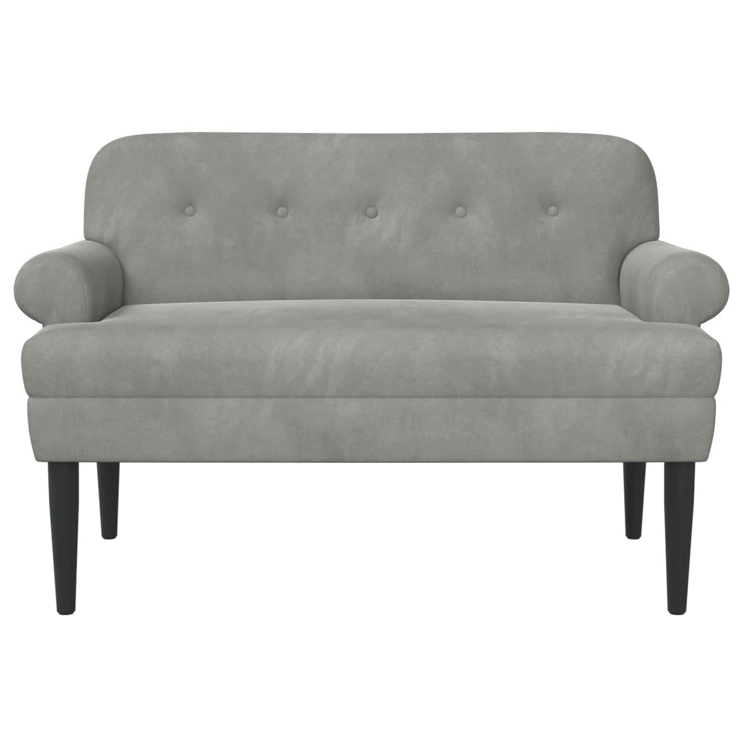 Lænestol med knap tufting Lysegrå 120 x 66 x 78 cm Velour (V)