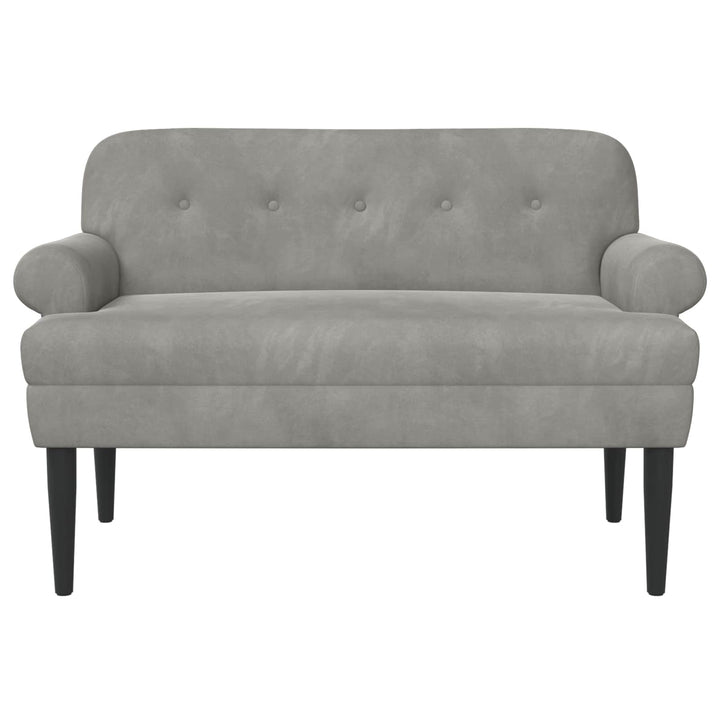 Lænestol med knap tufting Lysegrå 120 x 66 x 78 cm Velour (V)