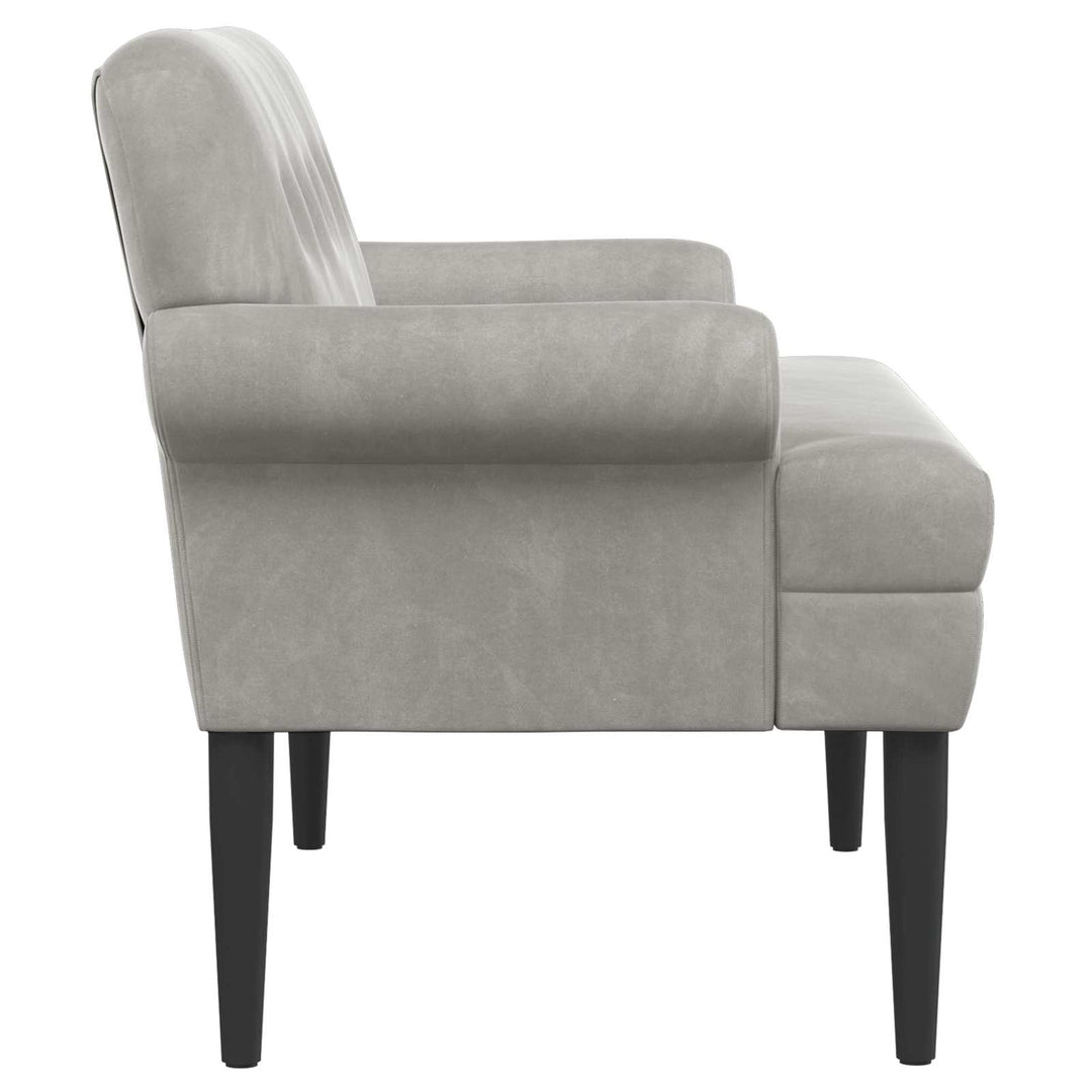 Lænestol med knap tufting Lysegrå 120 x 66 x 78 cm Velour (V)