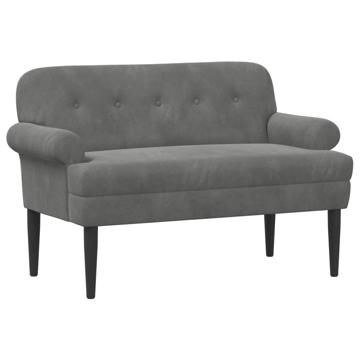 Lænestol med knap tufting Mørkegrå 120 x 66 x 78 cm Fløjl