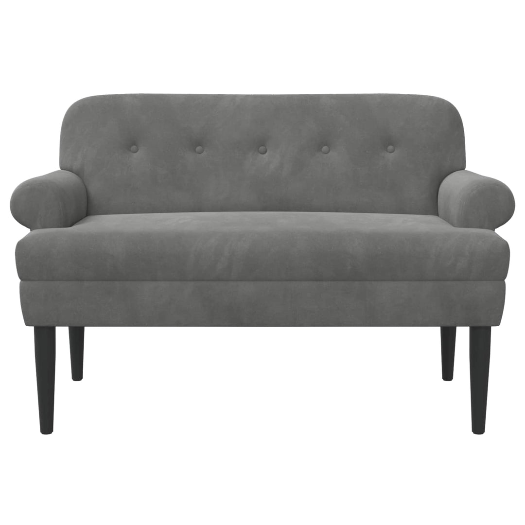 Lænestol med knap tufting Mørkegrå 120 x 66 x 78 cm Fløjl