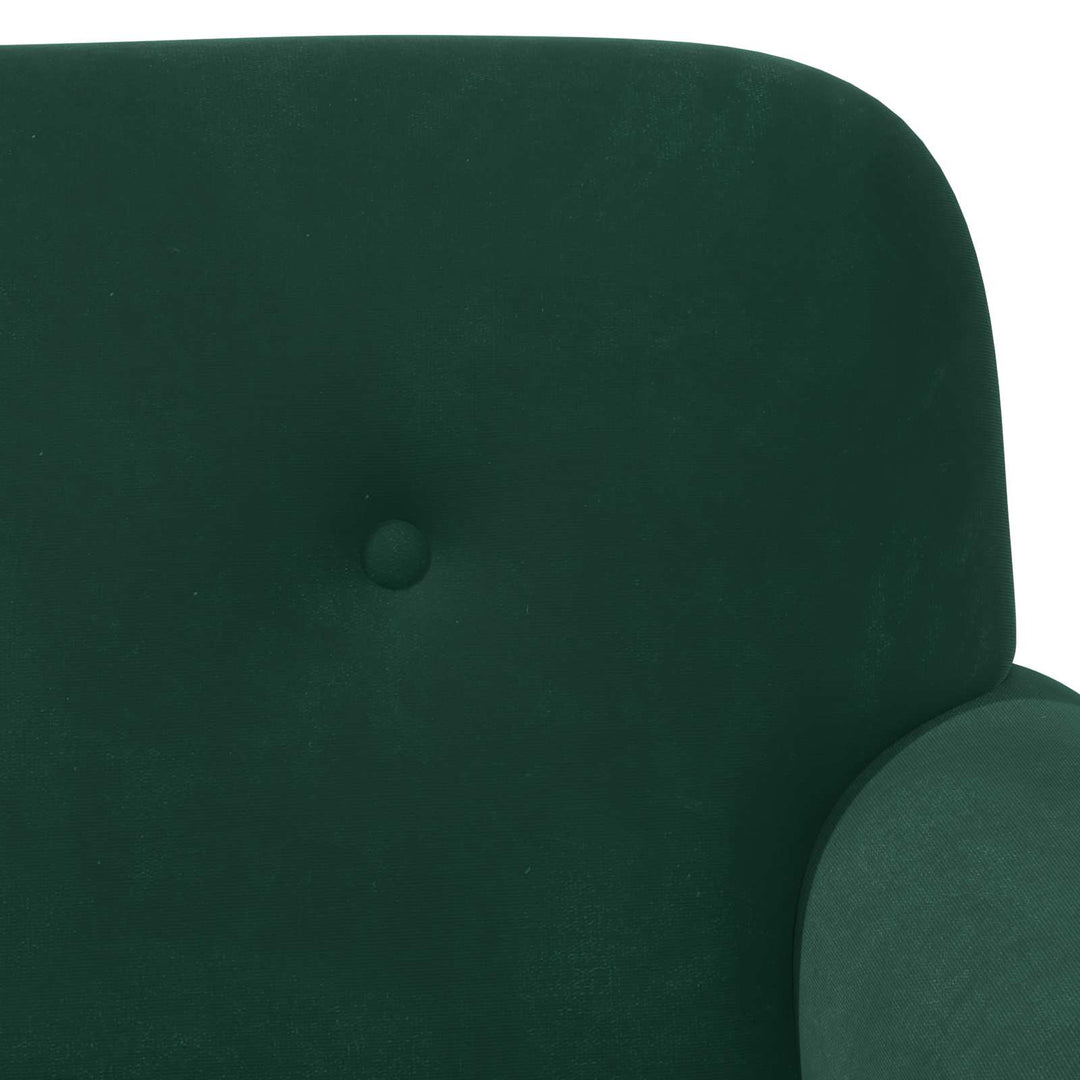 Lænestol med knap tufting Mørkegrøn 120 x 66 x 78 cm Fløjl