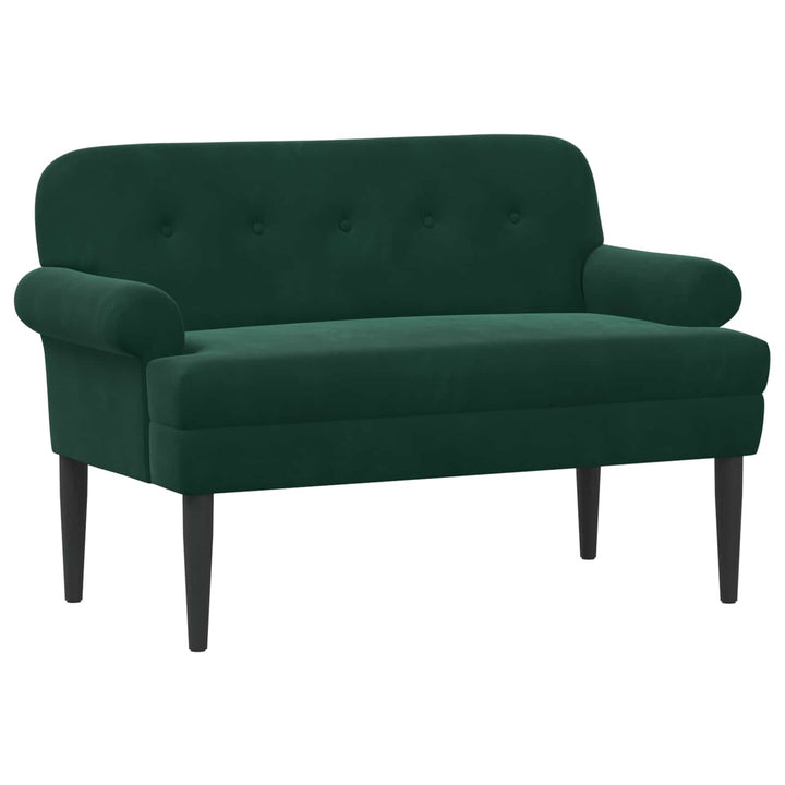 Lænestol med knap tufting Mørkegrøn 120 x 66 x 78 cm Fløjl