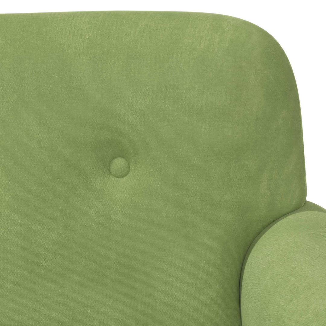 Lænestol med knap tufting Lys grøn 120 x 66 x 78 cm Velour (V)