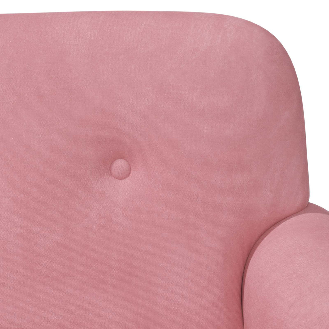 Lænestol med knap tufting Lyserød 120 x 66 x 78 cm Velour (V)