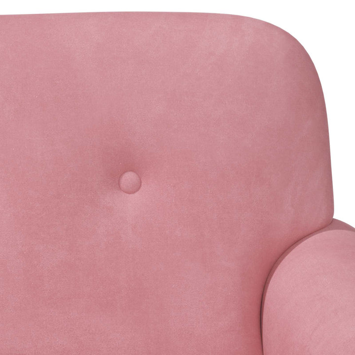 Lænestol med knap tufting Lyserød 120 x 66 x 78 cm Velour (V)