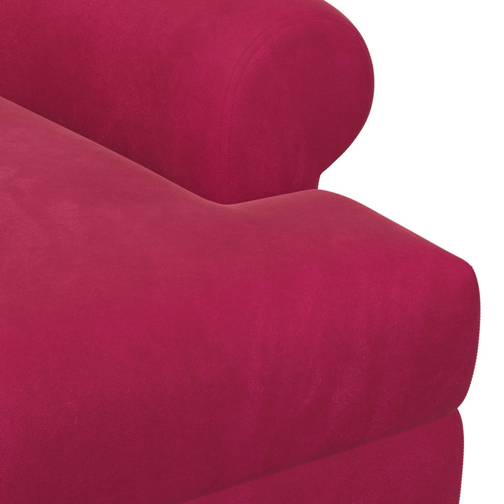 Lænestol med knap tufting Vinrød 120 x 66 x 78 cm Velour (V)