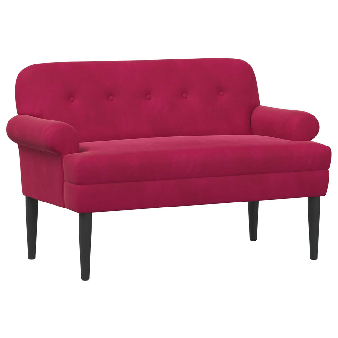 Lænestol med knap tufting Vinrød 120 x 66 x 78 cm Velour (V)