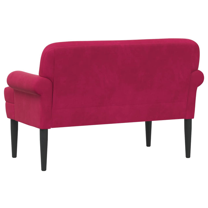 Lænestol med knap tufting Vinrød 120 x 66 x 78 cm Velour (V)