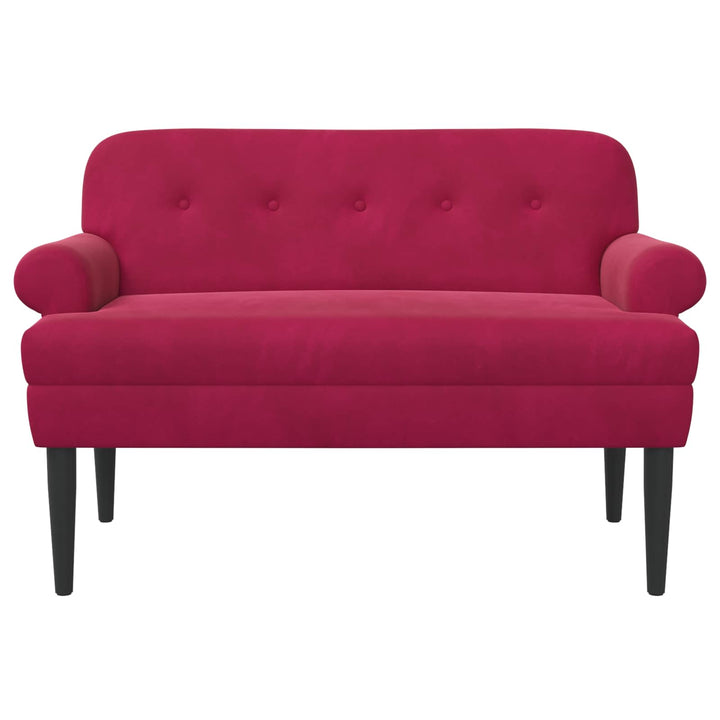 Lænestol med knap tufting Vinrød 120 x 66 x 78 cm Velour (V)