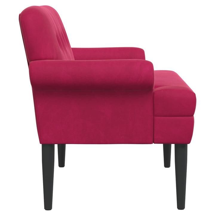 Lænestol med knap tufting Vinrød 120 x 66 x 78 cm Velour (V)