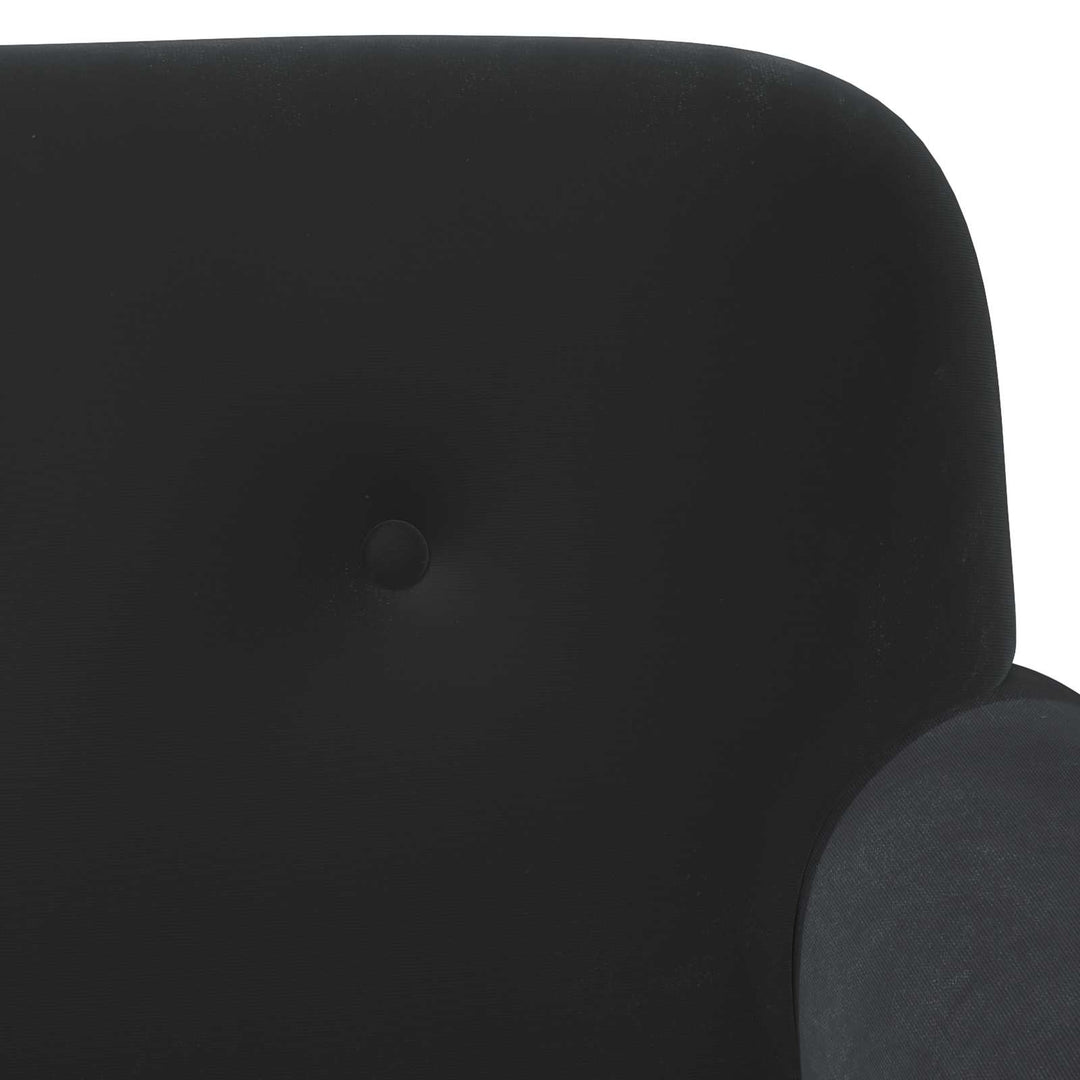 Lænestol med knap tufting Sort 120 x 66 x 78 cm Velour (V)