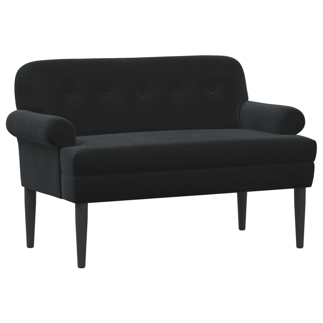 Lænestol med knap tufting Sort 120 x 66 x 78 cm Velour (V)