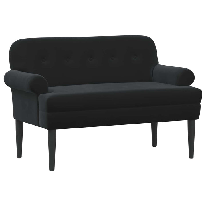 Lænestol med knap tufting Sort 120 x 66 x 78 cm Velour (V)
