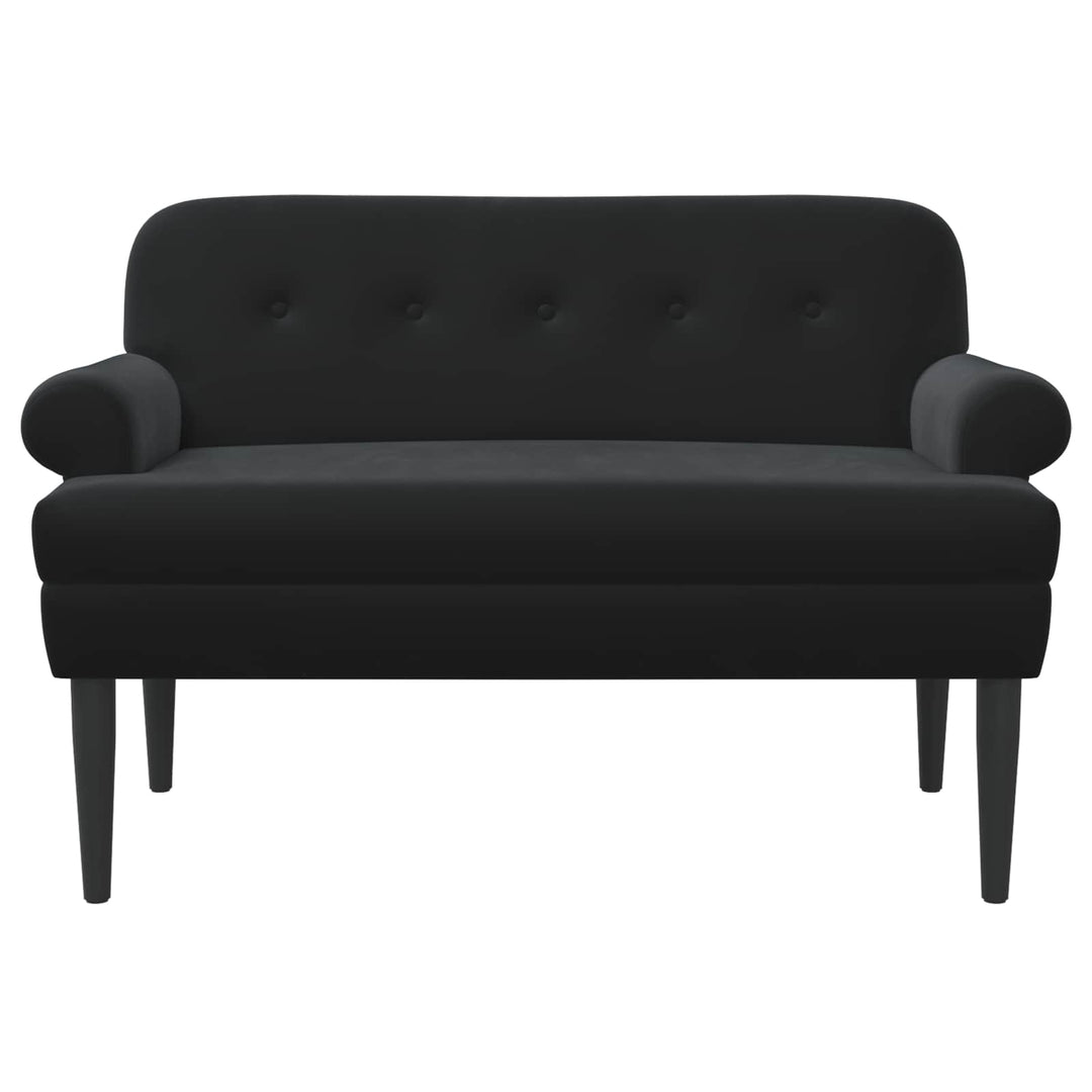 Lænestol med knap tufting Sort 120 x 66 x 78 cm Velour (V)