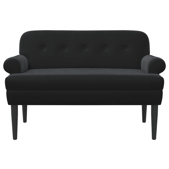 Lænestol med knap tufting Sort 120 x 66 x 78 cm Velour (V)