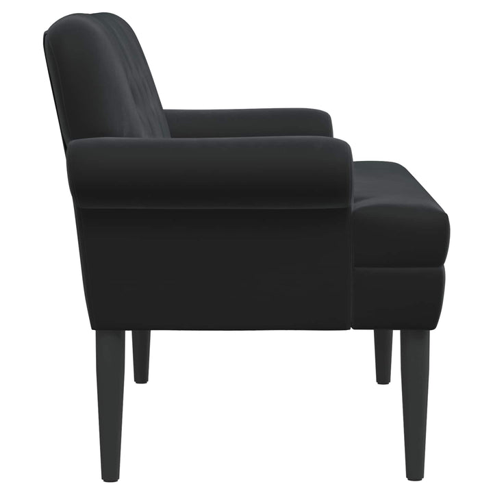 Lænestol med knap tufting Sort 120 x 66 x 78 cm Velour (V)