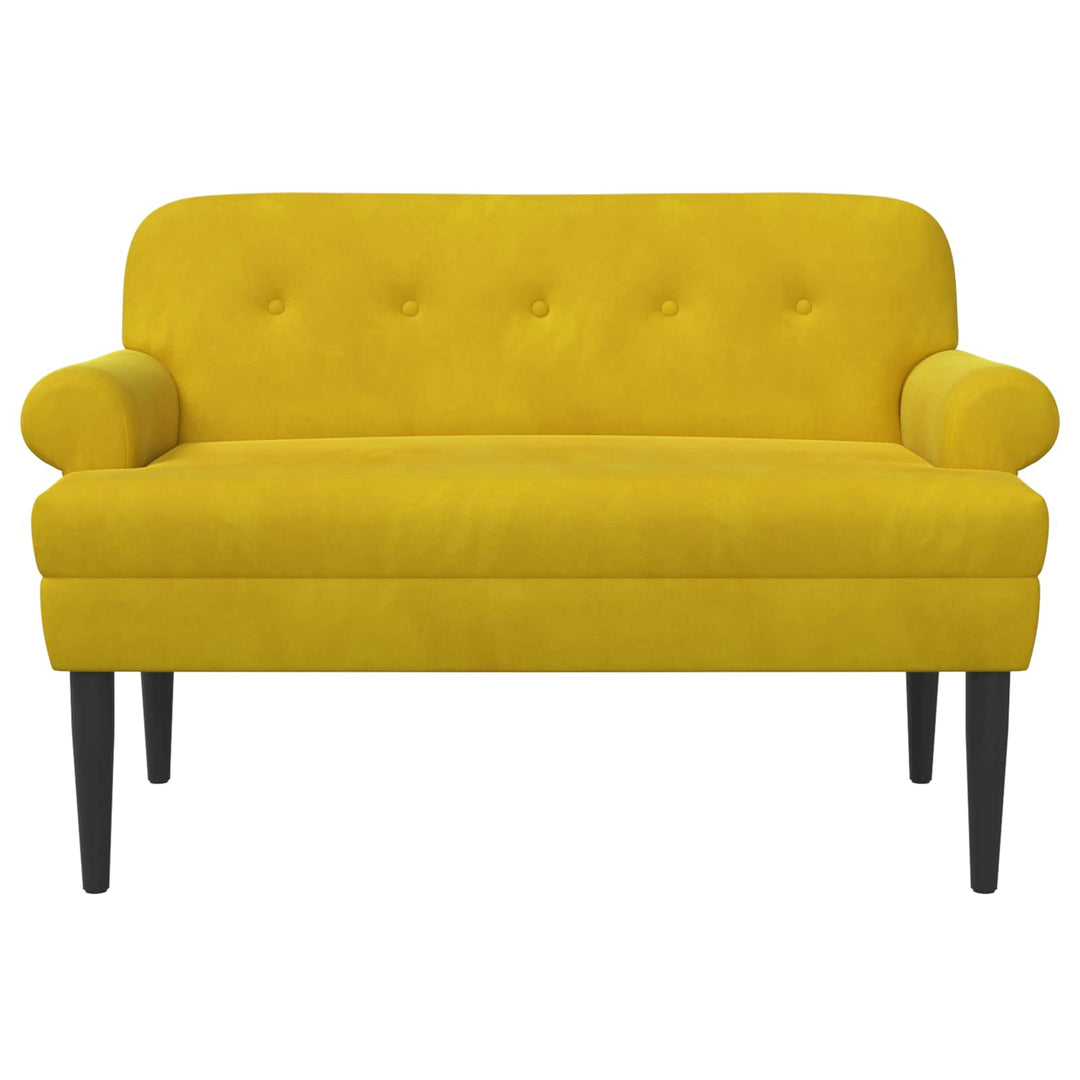 Lænestol med knap tufting Gul 120 x 66 x 78 cm Fløjl