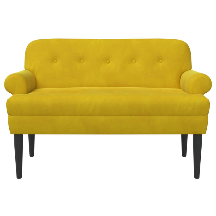 Lænestol med knap tufting Gul 120 x 66 x 78 cm Fløjl