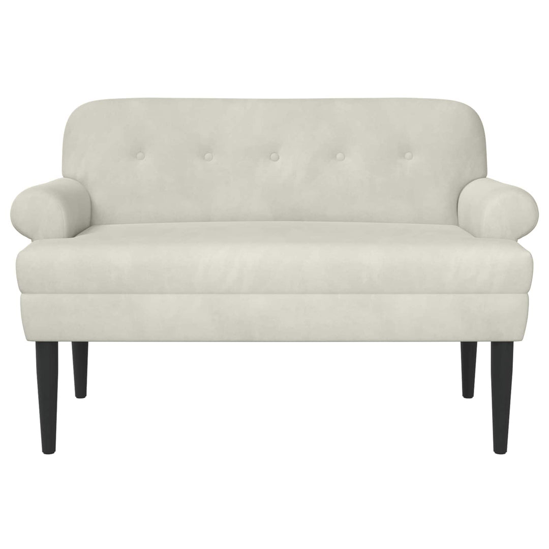 Lænestol med knap tufting Cremefarvet 120 x 66 x 78 cm