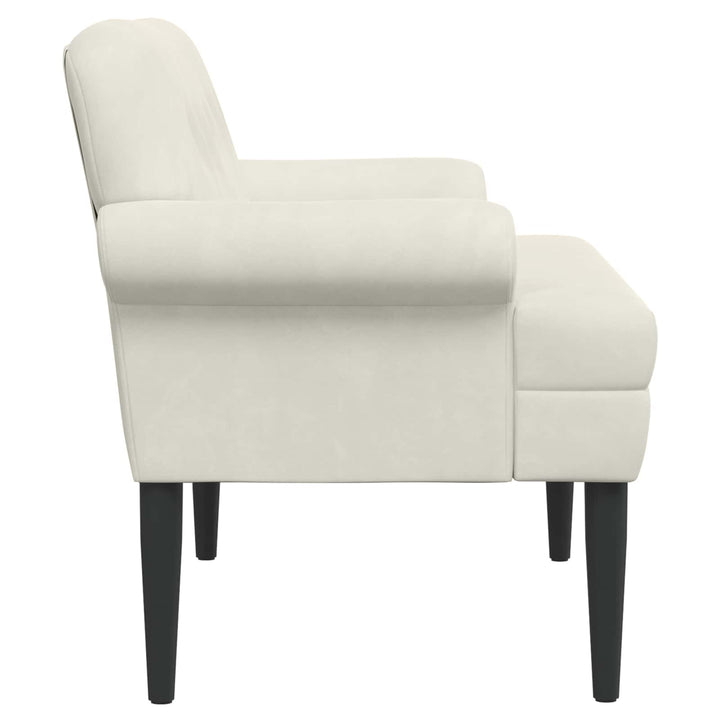 Lænestol med knap tufting Cremefarvet 120 x 66 x 78 cm