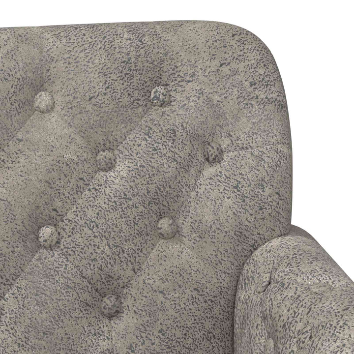 Lænestol med knap tufting Lysegrå 120 x 65 x 78 cm