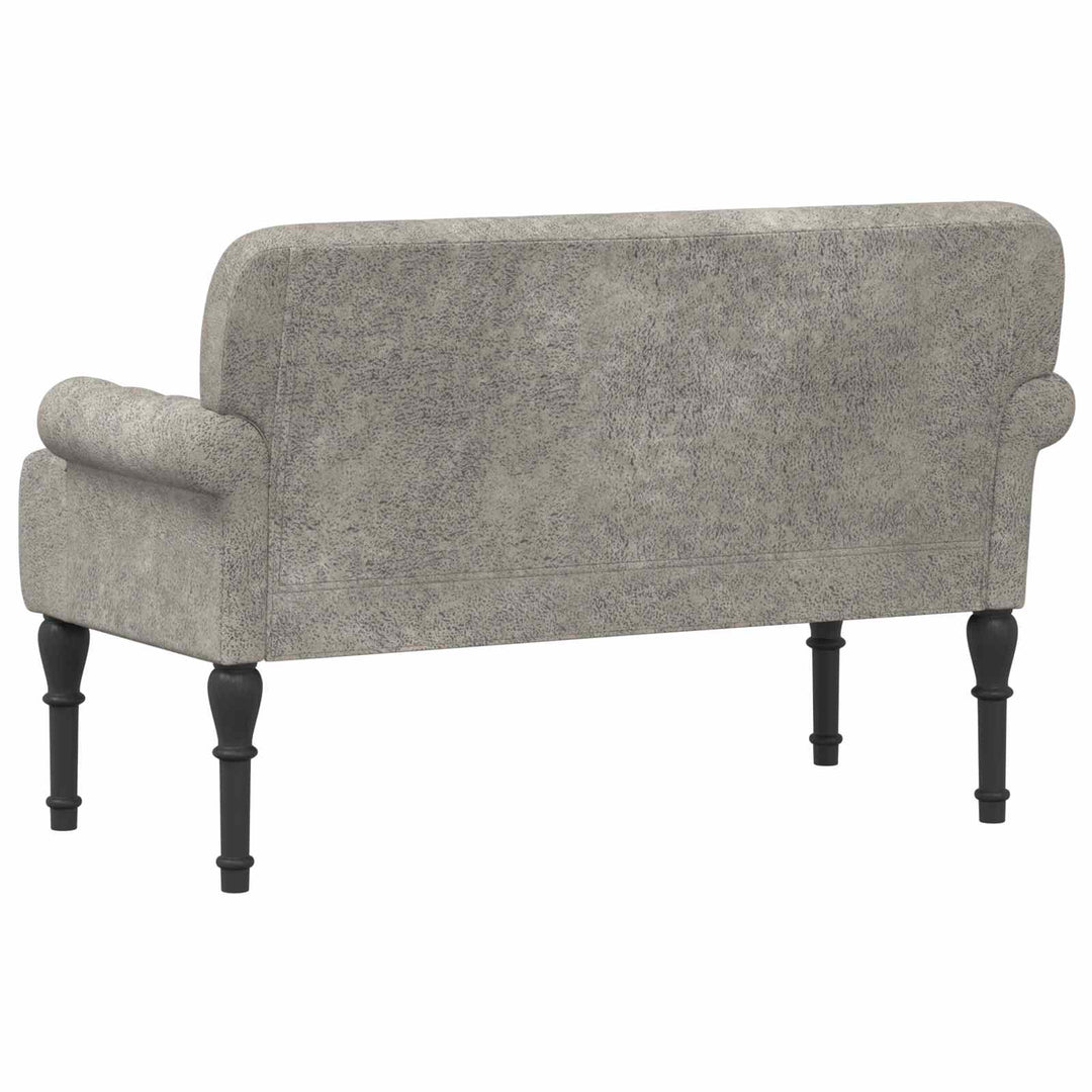 Lænestol med knap tufting Lysegrå 120 x 65 x 78 cm