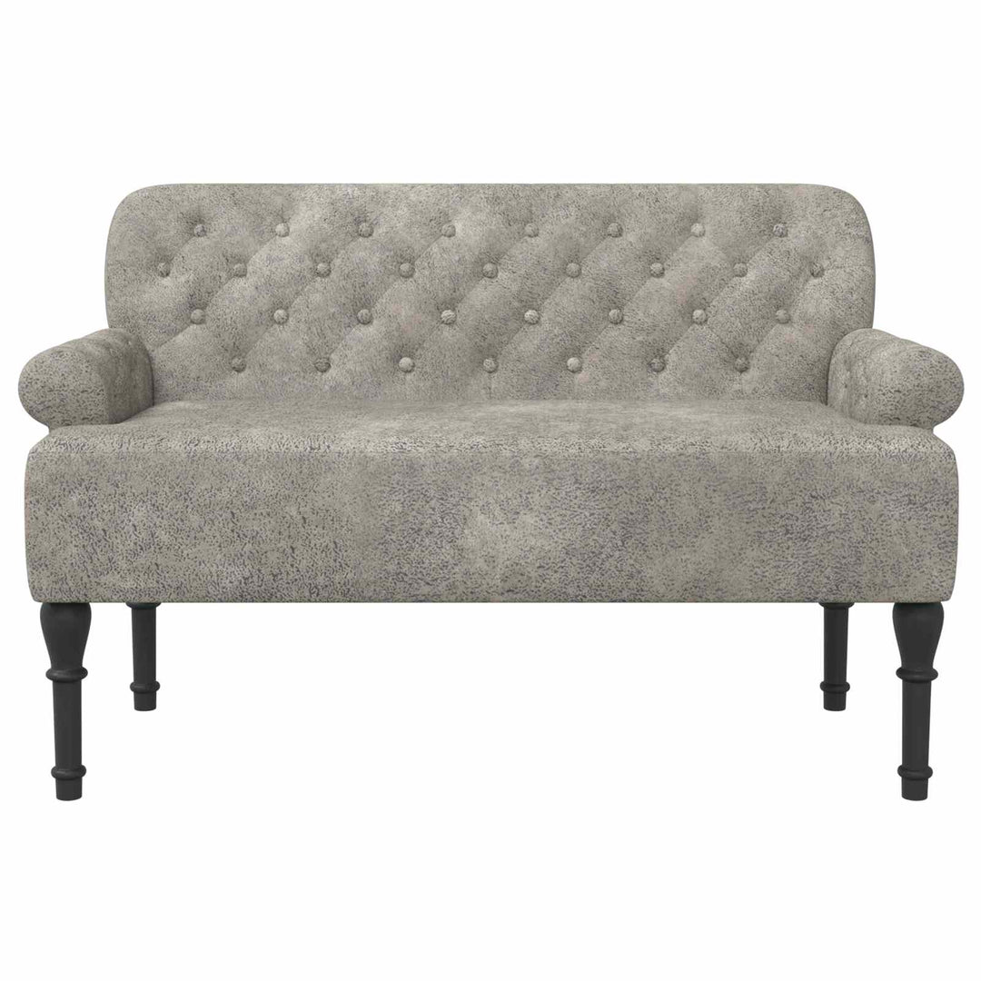 Lænestol med knap tufting Lysegrå 120 x 65 x 78 cm