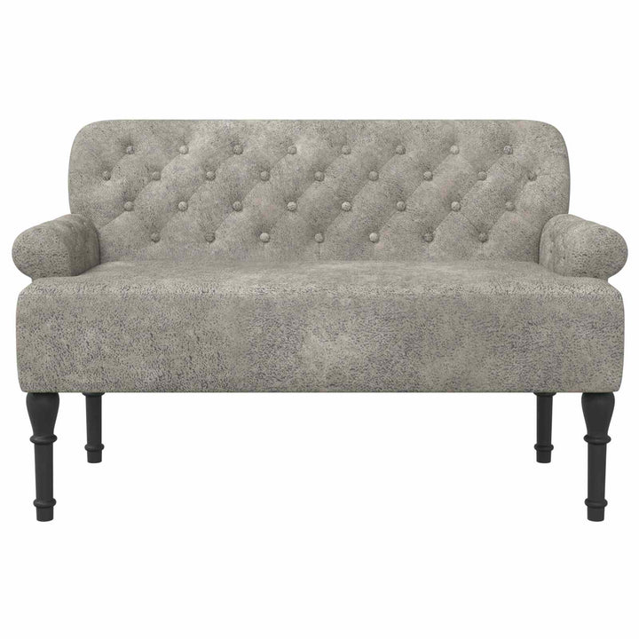 Lænestol med knap tufting Lysegrå 120 x 65 x 78 cm